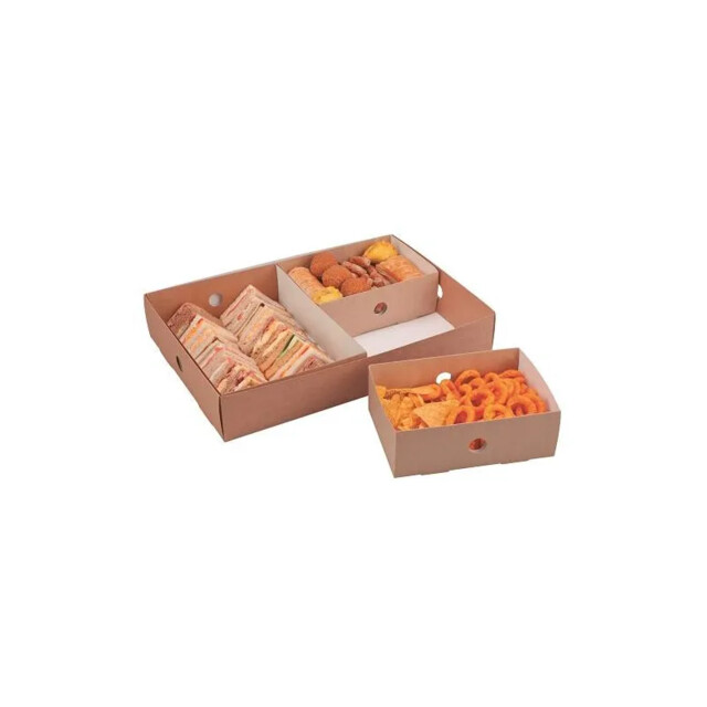 ▷ Bandeja Separadora Caja Catering Cuarto 153x221x77mm | Envases Alimentarios