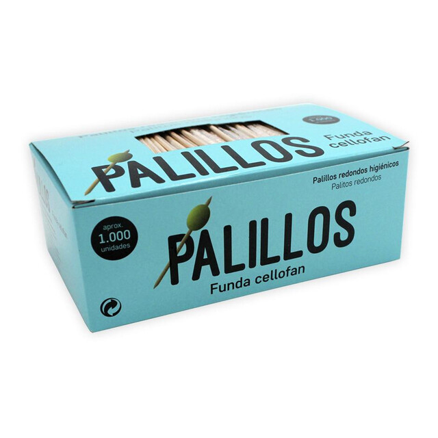 ▷ Palillos Madera Redondos Funda Cellofan 65mm | Envases Alimentarios