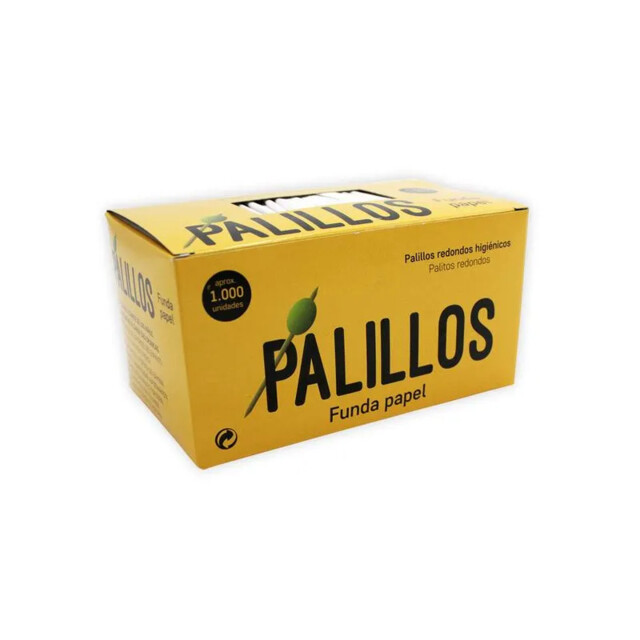 ▷ Palillos Madera Redondos Funda Papel 65mm | EnvasesAlimentarios.es