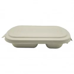 ▷ Tapa Fibra Trigo para Envase Portamenú 750ml | Envases Alimentarios