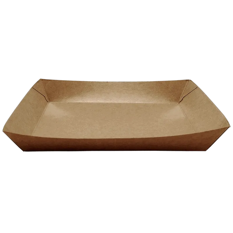 ▷ Barqueta Kraft Antigrasa y Antihumedad 220x155x40mm | Envases Alimentarios
