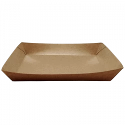 ▷ Barqueta Kraft Antigrasa y Antihumedad 220x155x40mm | Envases Alimentarios