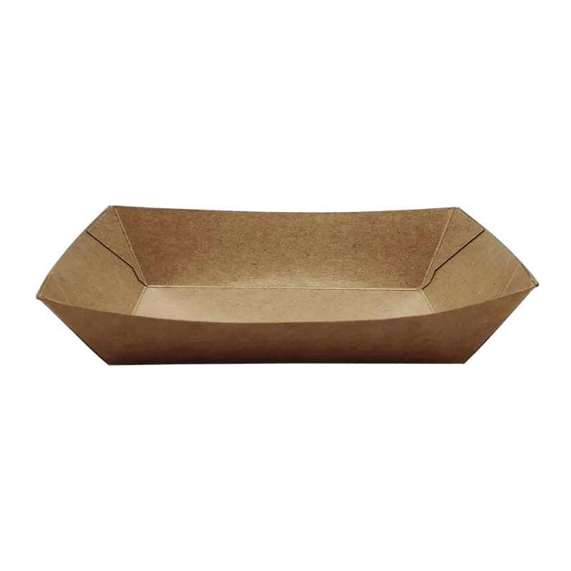 ▷ Barqueta Kraft Antigrasa y Antihumedad 150x85x45mm | Envases Alimentarios