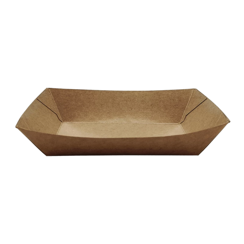 ▷ Barqueta Kraft Antigrasa y Antihumedad 150x85x45mm | Envases Alimentarios