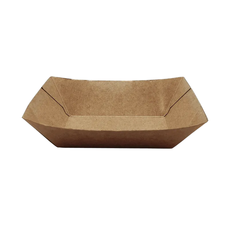 ▷ Barqueta Kraft Antigrasa y Antihumedad 120x70x50mm | Envases Alimentarios