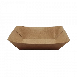 ▷ Barqueta Kraft Antigrasa y Antihumedad 120x70x50mm | Envases Alimentarios