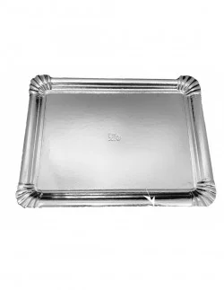 ▷ Bandeja Cartón Plata Rectangular Nº13 340x420mm | Envases Alimentarios