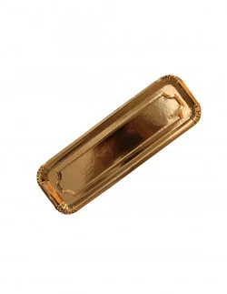 ▷ Bandeja de Cartón Color Oro Tronco Nº3 110x370mm | Envases Alimentarios