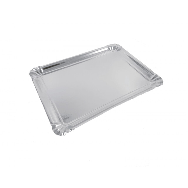▷ Bandeja Cartón Plata Rectangular Nº6 180x250mm | Envases Alimentarios