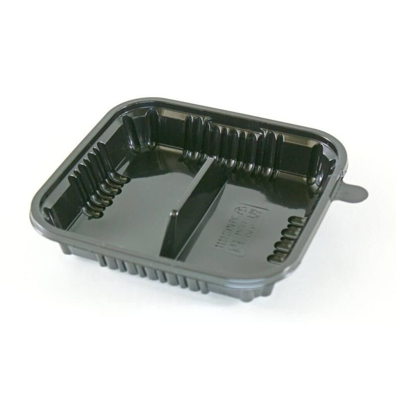 ▷ Base Rectangular Actipack 1110DXN30PC rPET 2C Negra 142x133x24mm | EnvasesAlimentarios.es