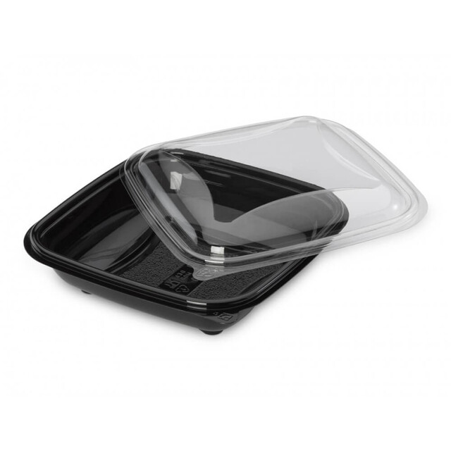 Envase Crudipack FCR170N rPET Cuadrado Negro 750ml | EnvasesAlimentarios