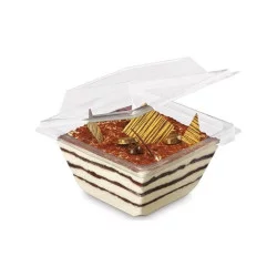 ▷ Envase Freshipack FR500 rPET Cuadrado Tapa Bisagra 500ml | EnvasesAlimentarios.es
