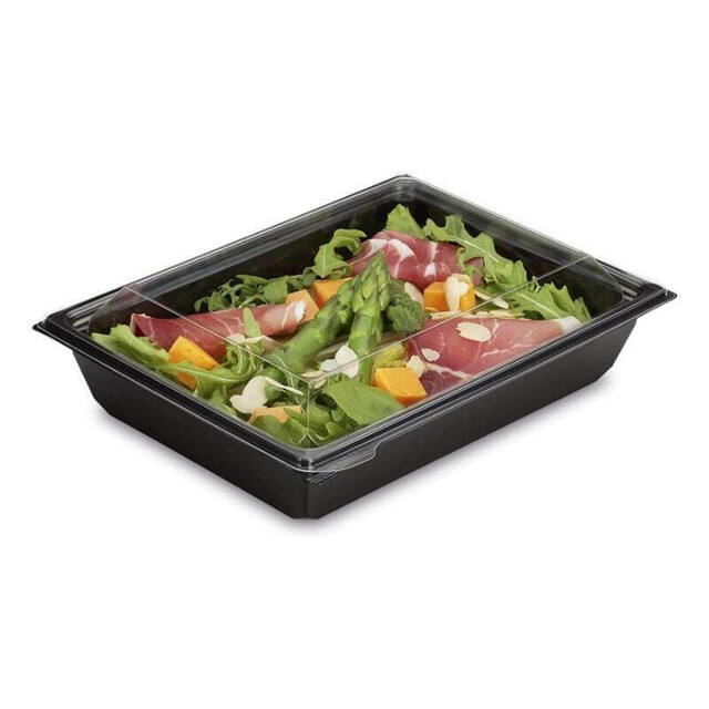 ▷ Envase Freshipack FR1201PN Negro rPET + Tapa 1200ml | EnvasesAlimentarios.es