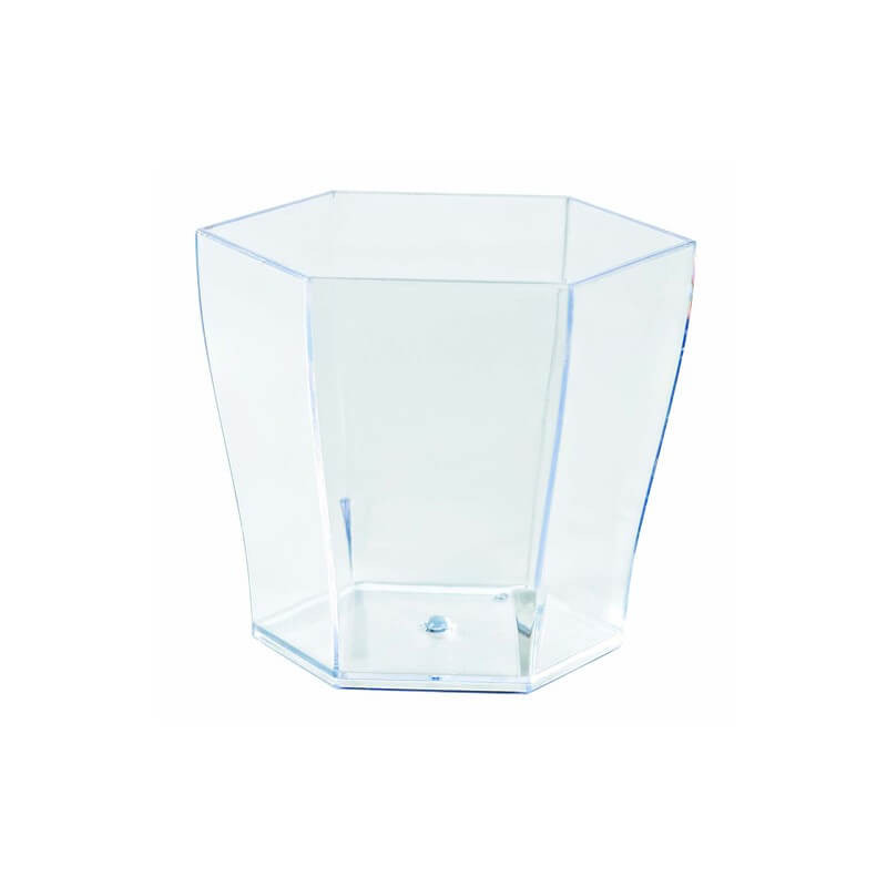 ▷ Mini Vaso Moulipack VERRE5C PS Hexagonal para Cóctel 50ml | EnvasesAlimentarios.es