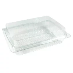 ▷ Envase Traitipack X10H40P Rectangular Tapa Bisagra Hermético rPET 175x85x40mm | EnvasesAlimentarios.es