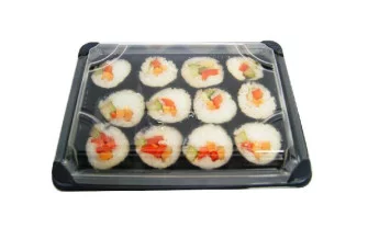 ▷ Plato de Presentación Quadripack RAV301N rPET con Tapa Transparente 170x170x46mm | EnvasesAlimentarios.es