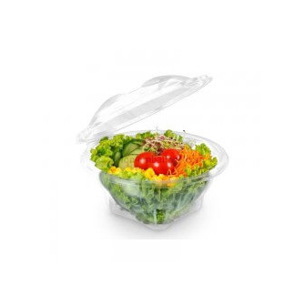 ▷ Envase Redondo Sekipack SLR1000 rPET Tapa bisagra Precortada 1000ml | EnvasesAlimentarios.es
