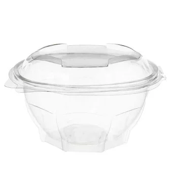 ▷ Envase Redondo Sekipack SLR370 rPET Tapa bisagra Precortada 370ml | EnvasesAlimentarios.es