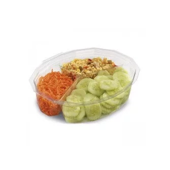 ▷ Envase Multipack M3C550 rPET Tapa Bisagra 3C 550ml | EnvasesAlimentarios