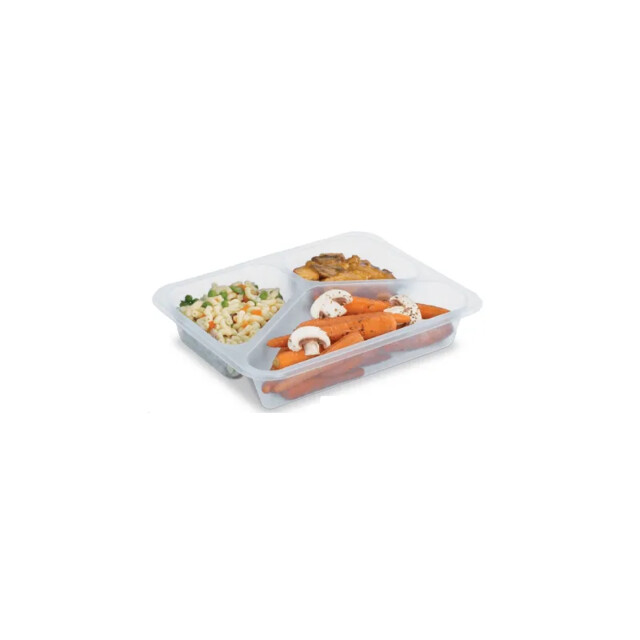▷ Barqueta Termosellable Maptipack 9410C PP Transparente 3 Compartimentos 400x250x180mm | EnvasesAlimentarios.es