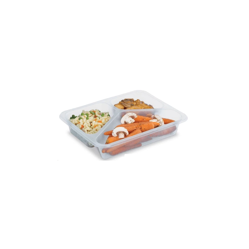 ▷ Barqueta Termosellable Maptipack 9410C PP Transparente 3 Compartimentos 400x250x180mm | EnvasesAlimentarios.es