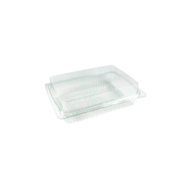 ▷ Envase Traitipack X10,5H80 Rectangular Tapa Bisagra Hermético rPET 180x80mm | EnvasesAlimentarios.es