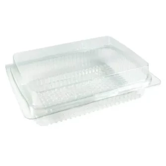 ▷ Envase Traitipack X12H40 Rectangular Tapa Bisagra Hermética rPET 280x165x40mm | EnvasesAlimentarios.es