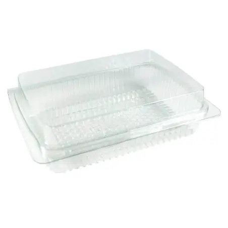 ▷ Envase Traitipack X12H40 Rectangular Tapa Bisagra Hermética rPET 280x165x40mm | EnvasesAlimentarios.es