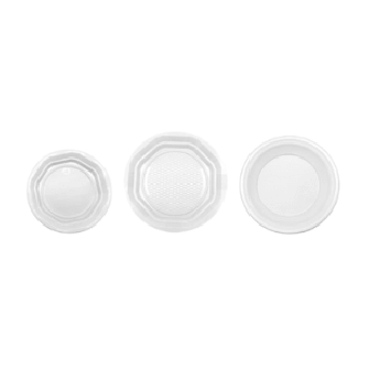 ▷ Plato Plástico PS Reutilizable 220mm | EnvasesAlimentarios.es