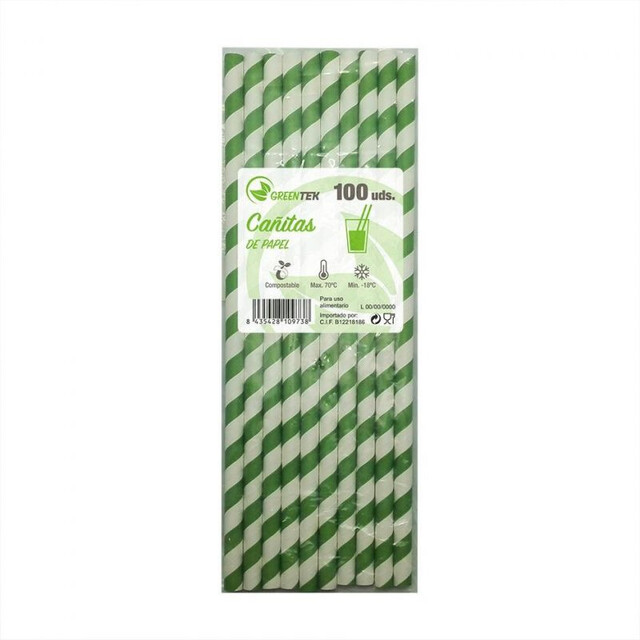 ▷ Pajitas Fibras Vegetales Compostables Rectas Sin Funda 8x230mm | EnvasesAlimentarios.es
