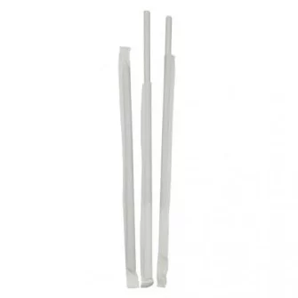▷ Pajitas de Papel Rectas Enfundadas Blancas 6x200mm | EnvasesAlimentarios.es