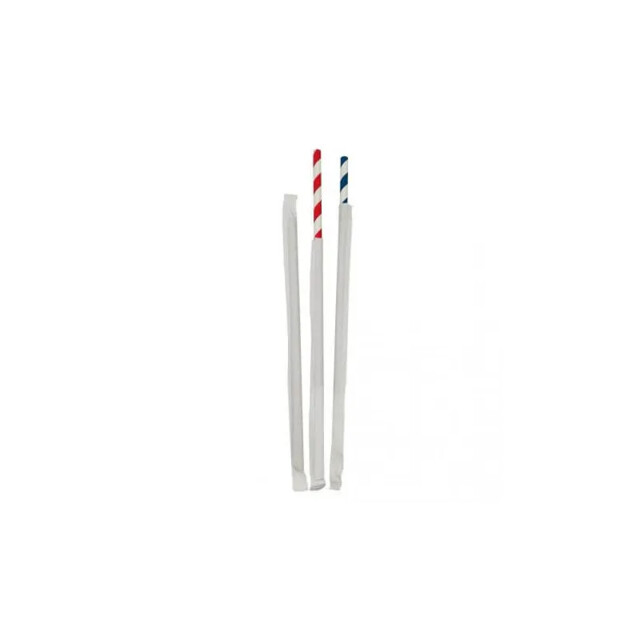 ▷ Pajitas de Papel de Colores Rectas Enfundadas 8x230mm | EnvasesAlimentarios.es