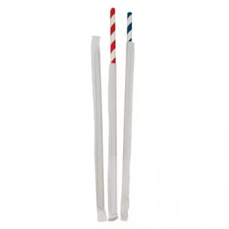 ▷ Pajitas de Papel de Colores Rectas Enfundadas 8x230mm | EnvasesAlimentarios.es