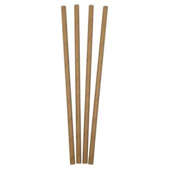 ▷ Pajitas de Papel Rectas Kraft 6x200mm | EnvasesAlimentarios.es