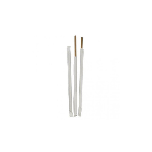 ▷ Pajitas de Papel kraft Rectas Enfundadas 6x200mm| EnvasesAlimentarios.es