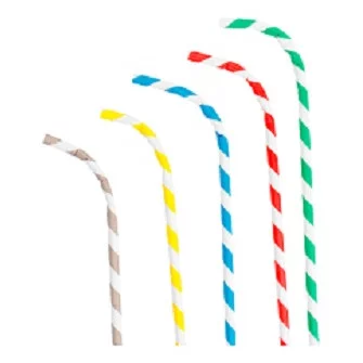 ▷ Pajita de Papel Flexible de Colores 6x230mm | EnvasesAlimentarios.es
