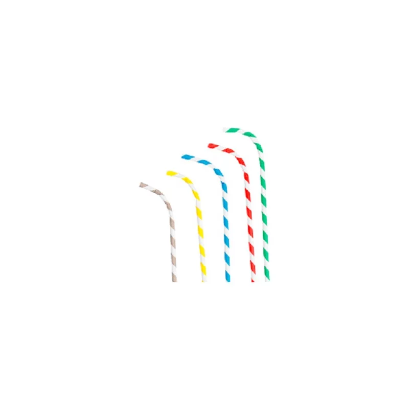 ▷ Pajita de Papel Flexible de Colores 6x230mm | EnvasesAlimentarios.es