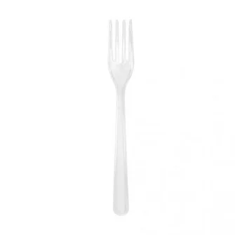 ▷ Tenedor Reutilizable PS Trasparente Lux 180mm | EnvasesAlimentarios.es