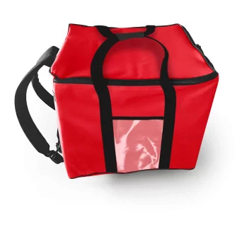 ▷ Mochila PoliboxBag Foodbike Roja y Contenedor Isotérmico Pizzabox 42x42x42cm | EnvasesAlimentarios.es