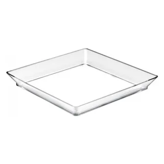 ▷ Mini-Plato Cuadrado Degustación Trasparente 60x60x4 mm | EnvasesAlimentarios.es
