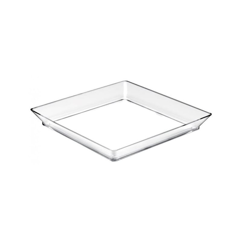 ▷ Mini-Plato Cuadrado Degustación Trasparente 60x60x4 mm | EnvasesAlimentarios.es