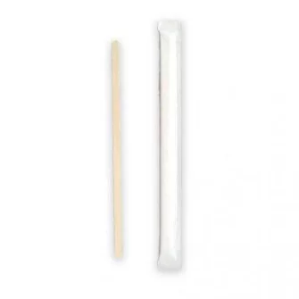 ▷ Agitador de Madera Enfundado Individual 140X5X1,3mm | EnvasesAlimentarios.es