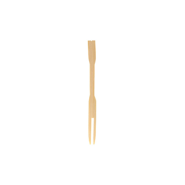 ▷ Mini Tenedor Bambú Cóctel 90mm | EnvasesAlimentarios.es