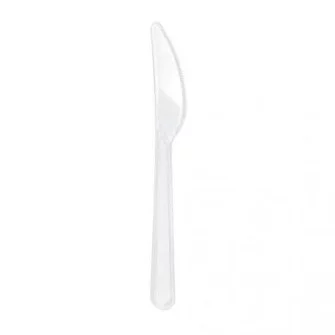 ▷  Cuchillo Lux PS Transparente Reutilizable 180mm | EnvasesAlimentarios.es
