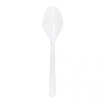 ▷ Cuchara Lux PS Transparente Reutilizable 180mm | EnvasesAlimentarios.es