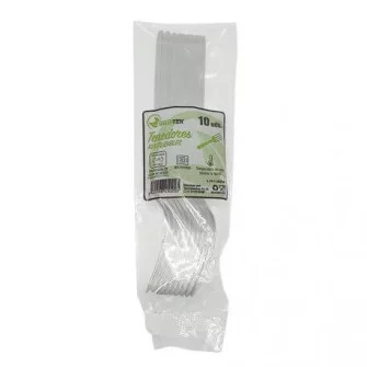 ▷ Tenedor PS Transparente Reutilizable 180mm | EnvasesAlimentarios.es