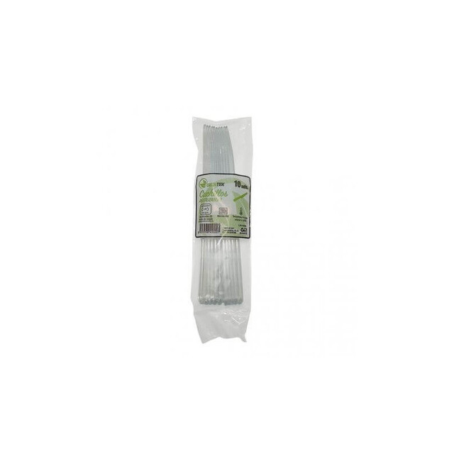 ▷ Cuchillo PS Transparente Reutilizable 180mm | EnvasesAlimentarios.es