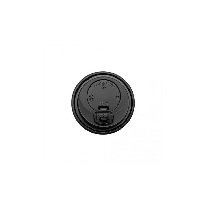 ▷ Tapa PS Para Vasos Negra 80mm | EnvasesAlimentarios.es