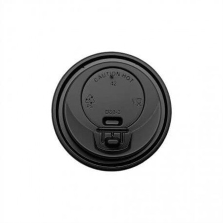 ▷ Tapa PS Para Vasos Negra 80mm | EnvasesAlimentarios.es