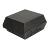 Caja para Hamburguesa Negra Cartón Ondulado 130x125x62mm